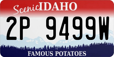 ID license plate 2P9499W