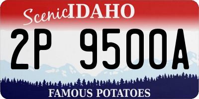 ID license plate 2P9500A