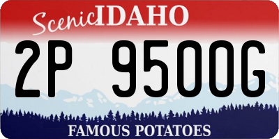 ID license plate 2P9500G