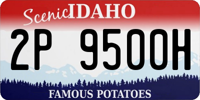 ID license plate 2P9500H