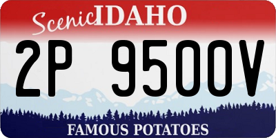ID license plate 2P9500V