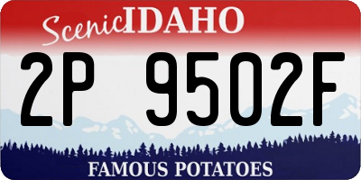 ID license plate 2P9502F
