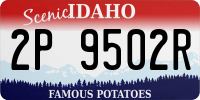 ID license plate 2P9502R
