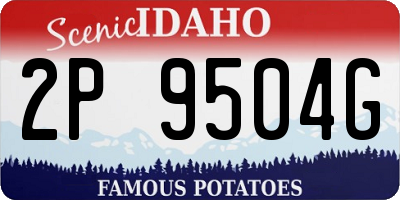 ID license plate 2P9504G