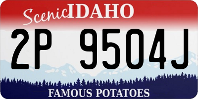 ID license plate 2P9504J