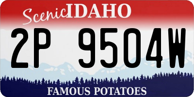 ID license plate 2P9504W