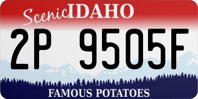 ID license plate 2P9505F