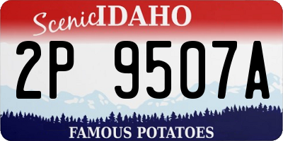ID license plate 2P9507A