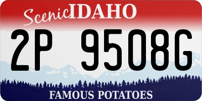 ID license plate 2P9508G