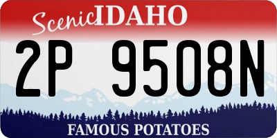ID license plate 2P9508N
