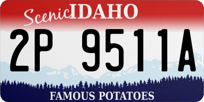 ID license plate 2P9511A