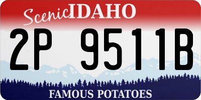 ID license plate 2P9511B