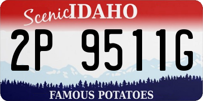 ID license plate 2P9511G