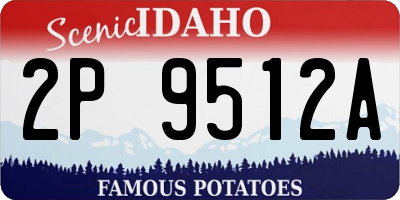 ID license plate 2P9512A