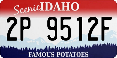 ID license plate 2P9512F