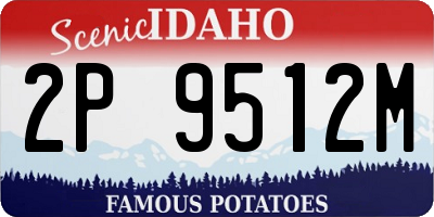 ID license plate 2P9512M