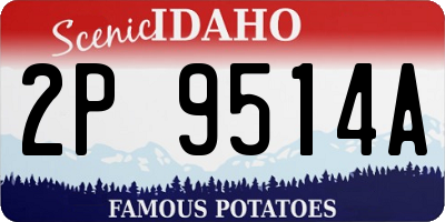 ID license plate 2P9514A