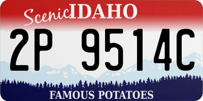 ID license plate 2P9514C