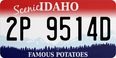 ID license plate 2P9514D
