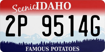 ID license plate 2P9514G