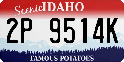 ID license plate 2P9514K