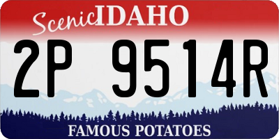 ID license plate 2P9514R