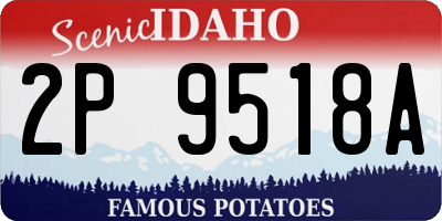 ID license plate 2P9518A