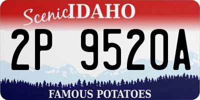 ID license plate 2P9520A