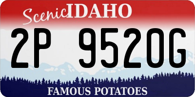 ID license plate 2P9520G