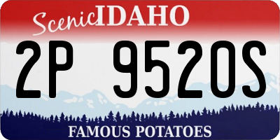 ID license plate 2P9520S