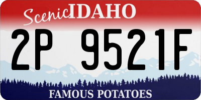 ID license plate 2P9521F