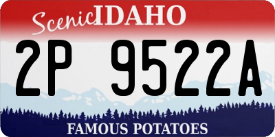 ID license plate 2P9522A