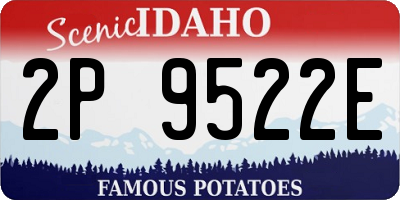 ID license plate 2P9522E