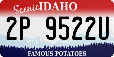 ID license plate 2P9522U