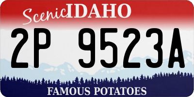 ID license plate 2P9523A