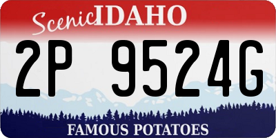 ID license plate 2P9524G