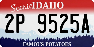 ID license plate 2P9525A