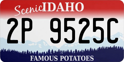 ID license plate 2P9525C