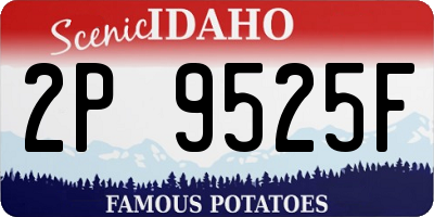ID license plate 2P9525F