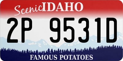 ID license plate 2P9531D