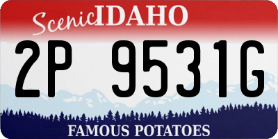 ID license plate 2P9531G