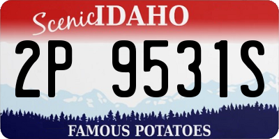ID license plate 2P9531S
