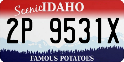 ID license plate 2P9531X