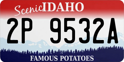 ID license plate 2P9532A