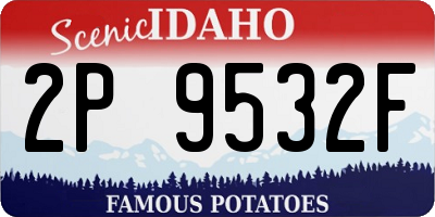 ID license plate 2P9532F