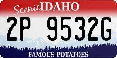 ID license plate 2P9532G