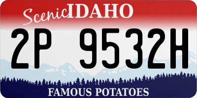 ID license plate 2P9532H