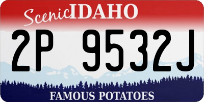 ID license plate 2P9532J