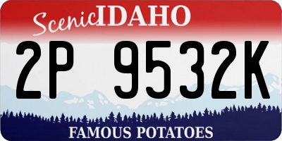ID license plate 2P9532K