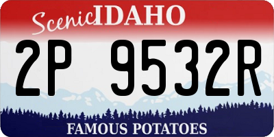 ID license plate 2P9532R